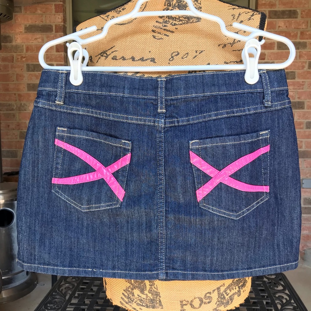 Rue21 Jean Mini Skirt Embellished Pockets